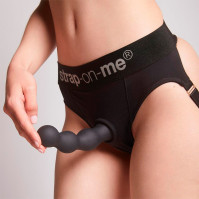 Насадка для страпону Strap-On-Me Dildo Plug Balls Black XXL