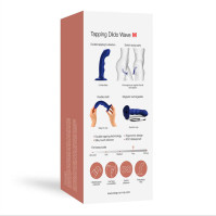 Насадка для страпону Strap-On-Me Tapping Dildo Wave Night Blue