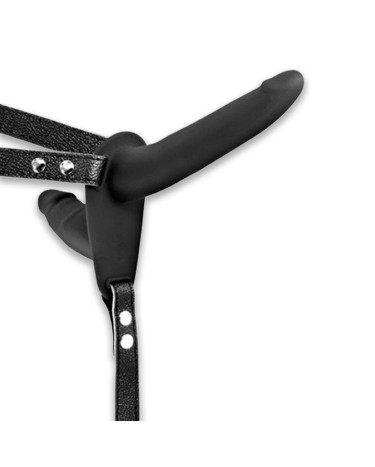 Подвійний страпон Fetish Tentation Strap-On with Double Dildo Black