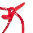 Подвійний страпон з вібрацією Fetish Tentation Vibrating Strap-On with Double Dildo Red