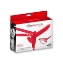 Подвійний страпон з вібрацією Fetish Tentation Vibrating Strap-On with Double Dildo Red