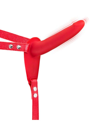 Fetish Tentation Vibrating Strap-On with Dildo Red