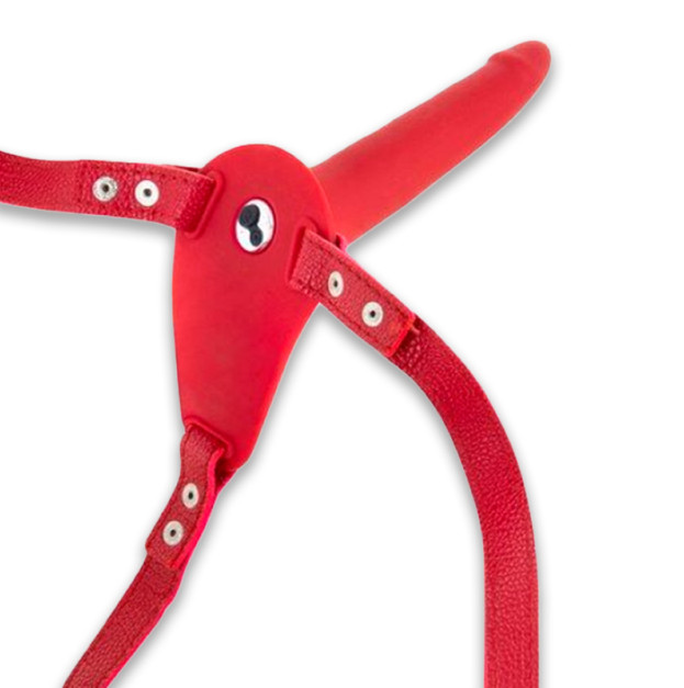 Fetish Tentation Vibrating Strap-On with Dildo Red