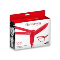 Fetish Tentation Vibrating Strap-On with Dildo Red