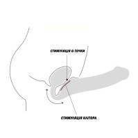 Безремінний страпон Strap-On-Me Black XL