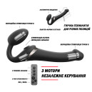 Безремінний вібрострапон з вакуумною стимуляцією Strap-On-Me Multi Orgasm Black XL
