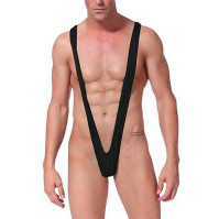 Mens Thong Black Jumpsuit