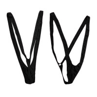 Mens Thong Black Jumpsuit