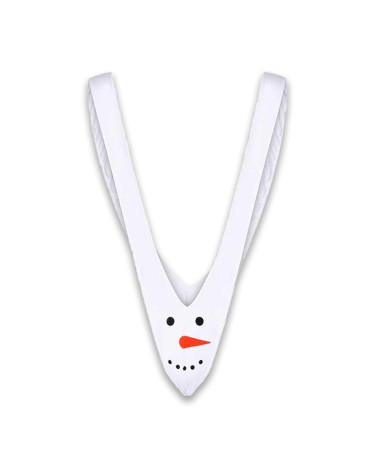Men New Years bodysuit Snowball white