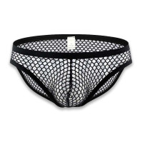 Clever-Menmode Men Fishnet Briefs Black