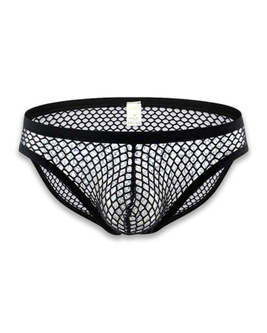 Clever-Menmode Men Fishnet Briefs Black