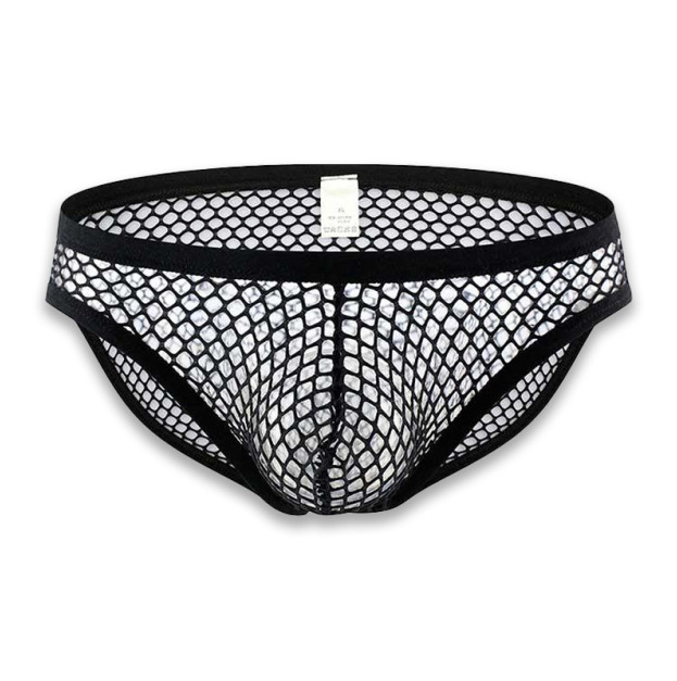 Clever-Menmode Men Fishnet Briefs Black