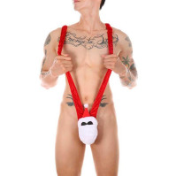 Men New Years Santa bodysuit