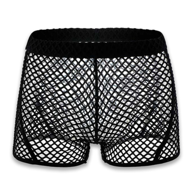 Men Mesh Boxer Briefs Clever-Menmode Black