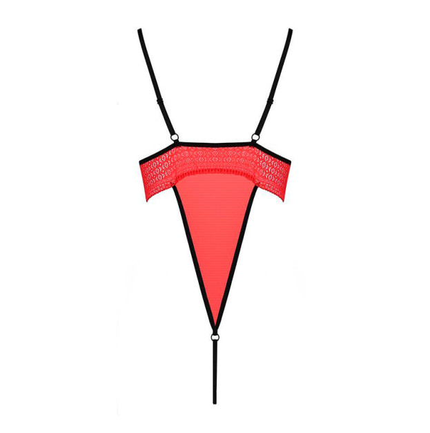 Боді із високим вирізом стегна AKITA BODY red