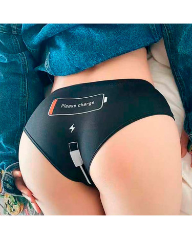 Женские трусики Please charge черные