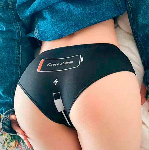 Женские трусики Please charge черные