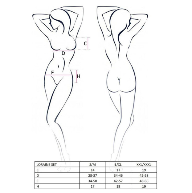 Комплект белья Passion LORAINE SET Красный