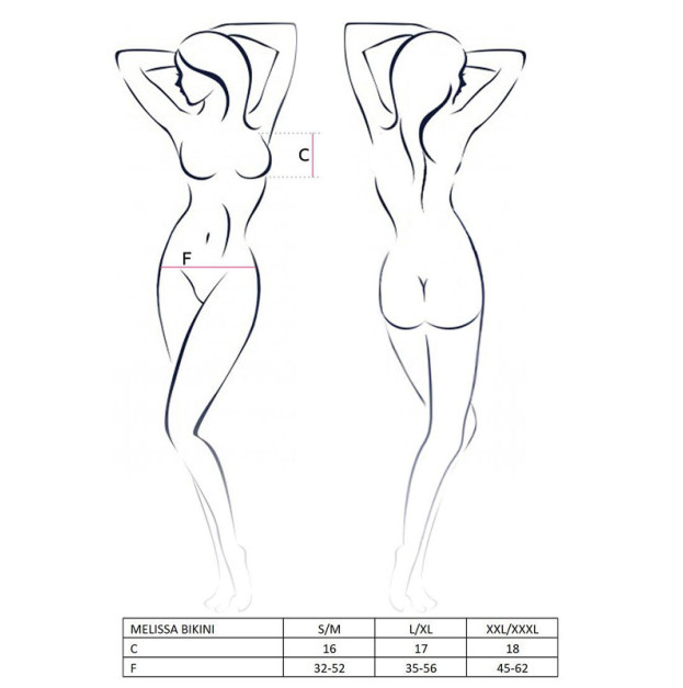 Комплект белья Passion MELISSA BIKINI L/XL Черный