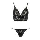 Комплект білизни Passion ASUNA SET L/XL Чорний