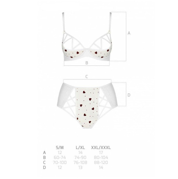 Еротичний комплект Passion LOVELIA BIKINI XXL/XXXL Білий