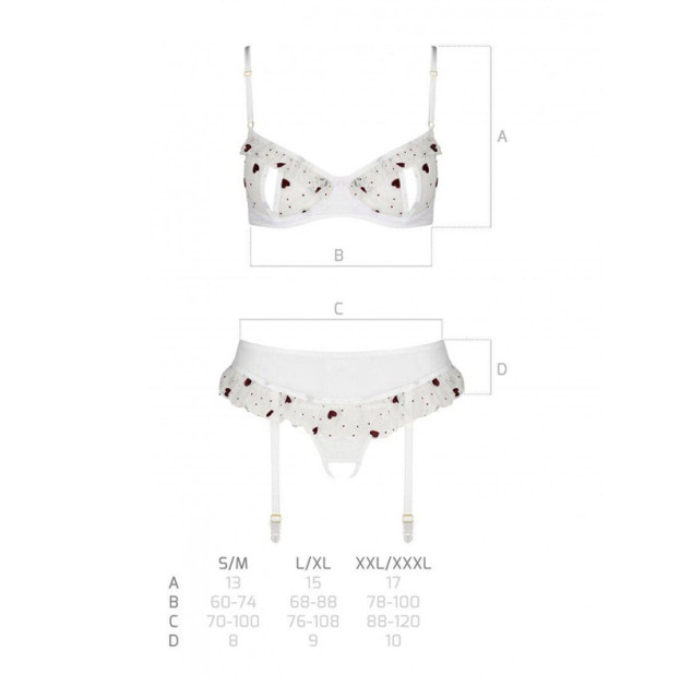 Сексуальний комплект Passion LOVELIA SET L/XL Білий