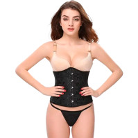 Erotic corset with open chest black