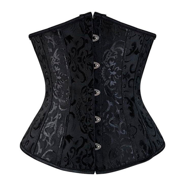 Erotic corset with open chest black