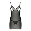 Пеньюар та стрінги Passion Lovelia Chemise Black L/XL