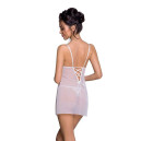 Пеньюар та стрінги Passion Lovelia Chemise White XXL/XXXL
