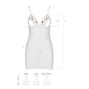 Пеньюар та стрінги Passion Lovelia Chemise White XXL/XXXL