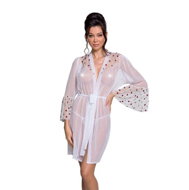 Пеньюар Passion Lovelia Peignoir White XXL/XXXL