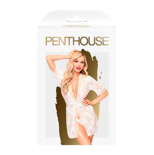 Пеньюар та трусики Penthouse Hypnotic Power White S/L