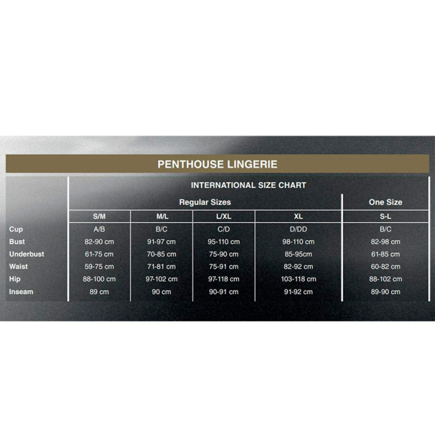 Пеньюар и стринги Penthouse Sweet Retreat Black S/L