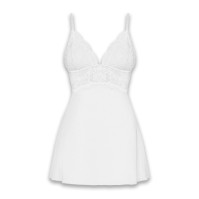 Пеньюар та трусики Obsessive 810-BAB-2 White S/M