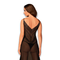 Длинное платье Obsessive Estiqua Chemise Black M/L