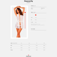 Пеньюар Obsessive Heavenlly Peignoir White XS/S