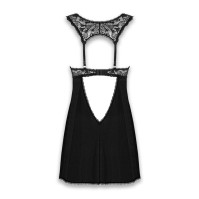 Сукня бебі-дол та трусики Obsessive Donna Dream Babydoll Black XL/XXL