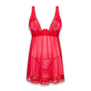 Сукня бебі-дол Obsessive Lacelove Babydoll & Thong Red XS/S