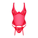 Корсет Obsessive Lacelove corset Red XS/S