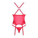 Корсет Obsessive Lacelove corset Red M/L
