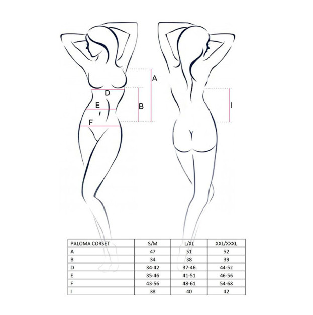 Корсет Passion Paloma Corset White S/M