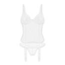 Корсет Obsessive Alissium Corset & Thong White XS/S