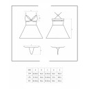 Еротичний мереживний комплект із сіточкою Obsessive 838-BAB-1babydoll & thong Black S/M
