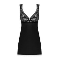 Сорочка бебі-дол з мереживом на грудях Obsessive Donna Dream babydoll Black XS/S