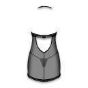 Пеньюар Obsessive Medilla chemise & thong Black XL/2XL