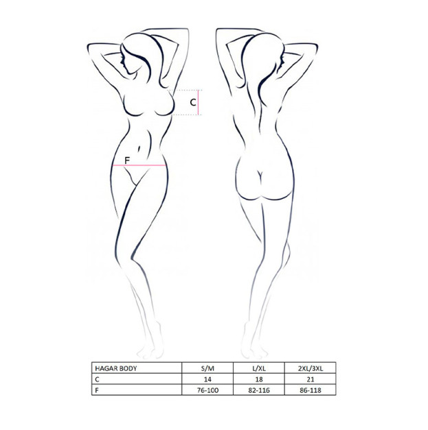 Bodysuit Passion Exclusive Hagar Body XXL/XXXL