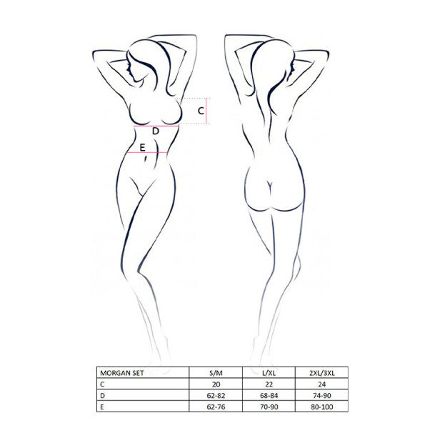 Комплект белья Passion Exclusive Morgan Set OpenBra L/XL