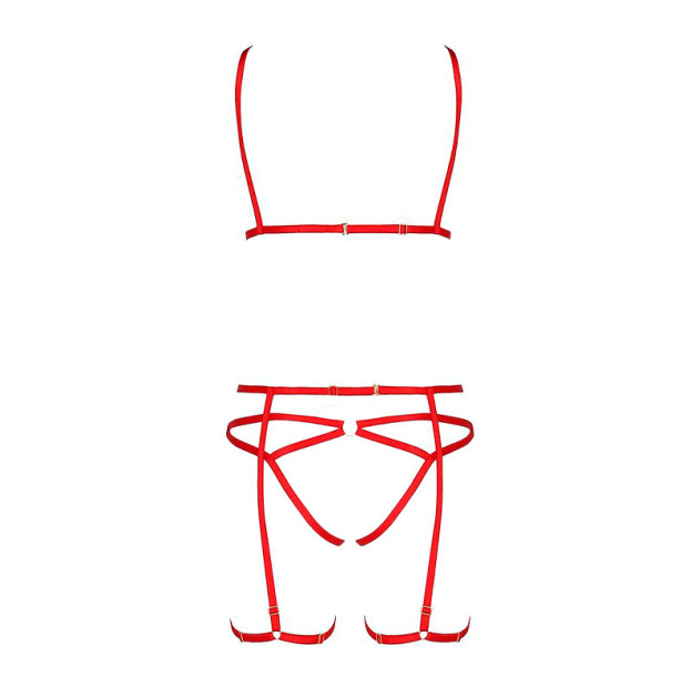 Комплект белья Passion Exclusive Magali Set OpenBra L/XL Red