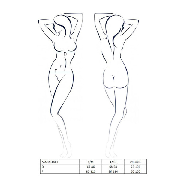Комплект белья Passion Exclusive Magali Set OpenBra L/XL Red